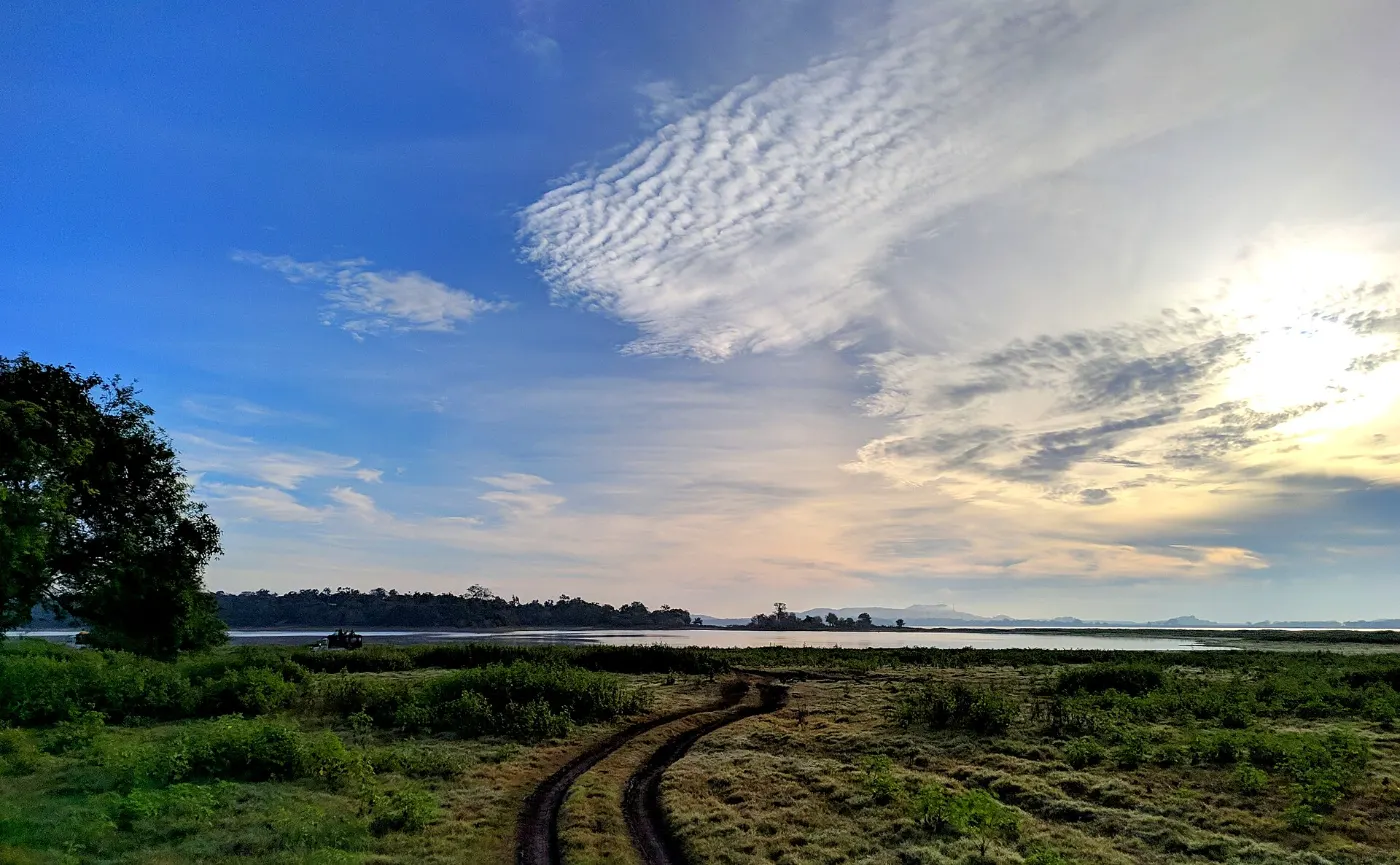 Open landscape and big sky in the dry zone near Sigiriya